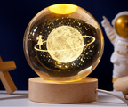 LÁMPARA ESFERA DE CRISTAL 3D – LUNA